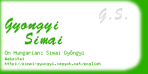 gyongyi simai business card